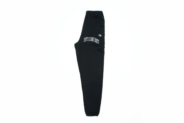 Black University Swarovski crystal sweatpants