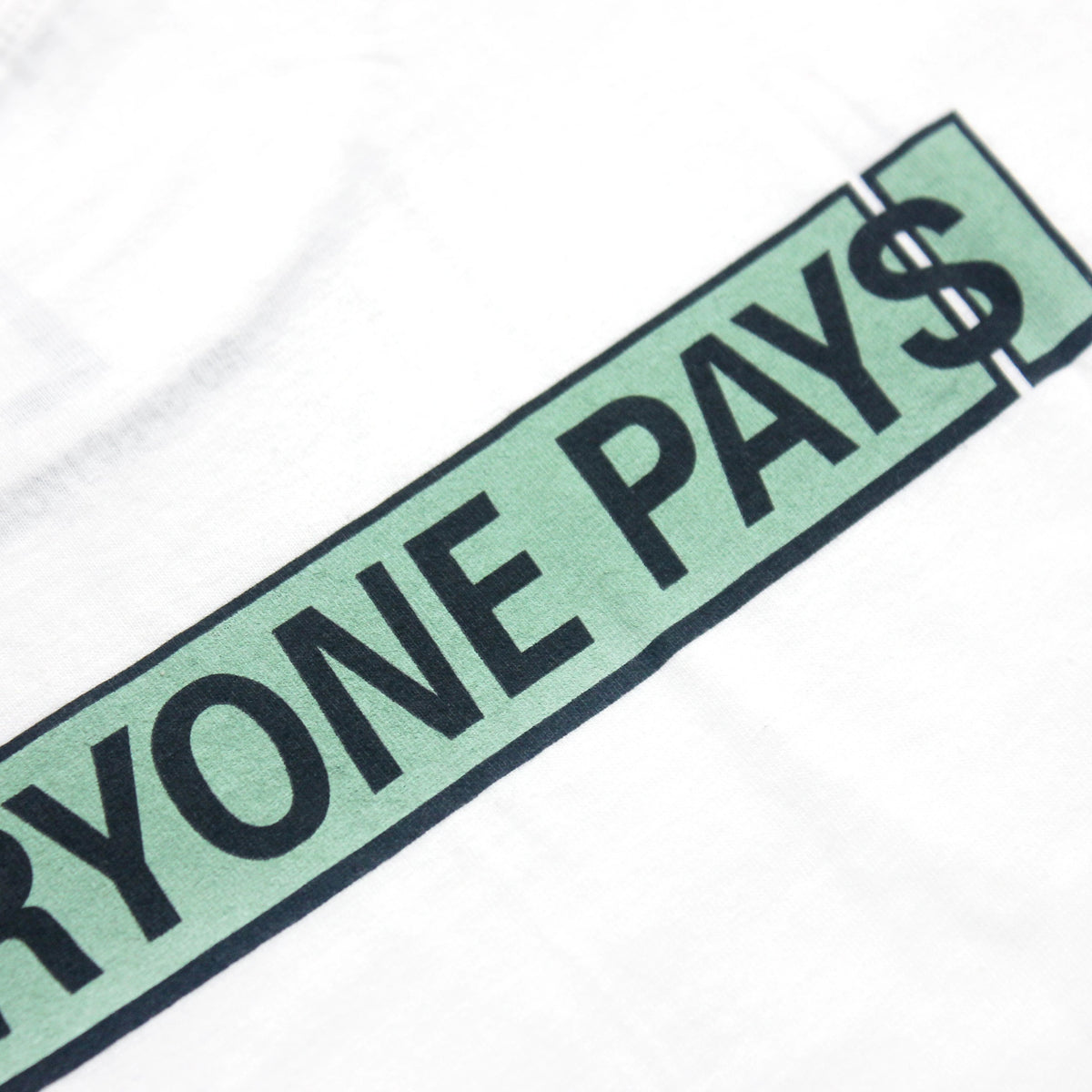 Standard White Logo Tee – Everyone Pays