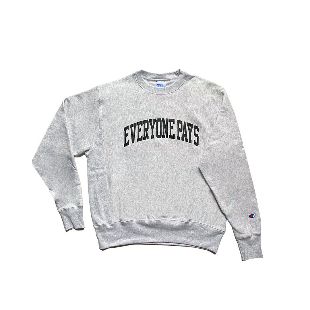 Black University Crewneck – Everyone Pays