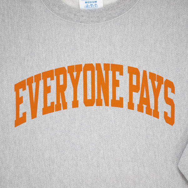 Everyone Pays Orange Logo Crewneck